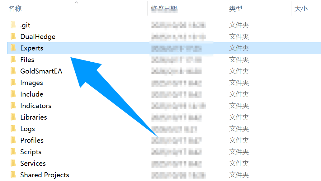 进入 Experts 文件夹